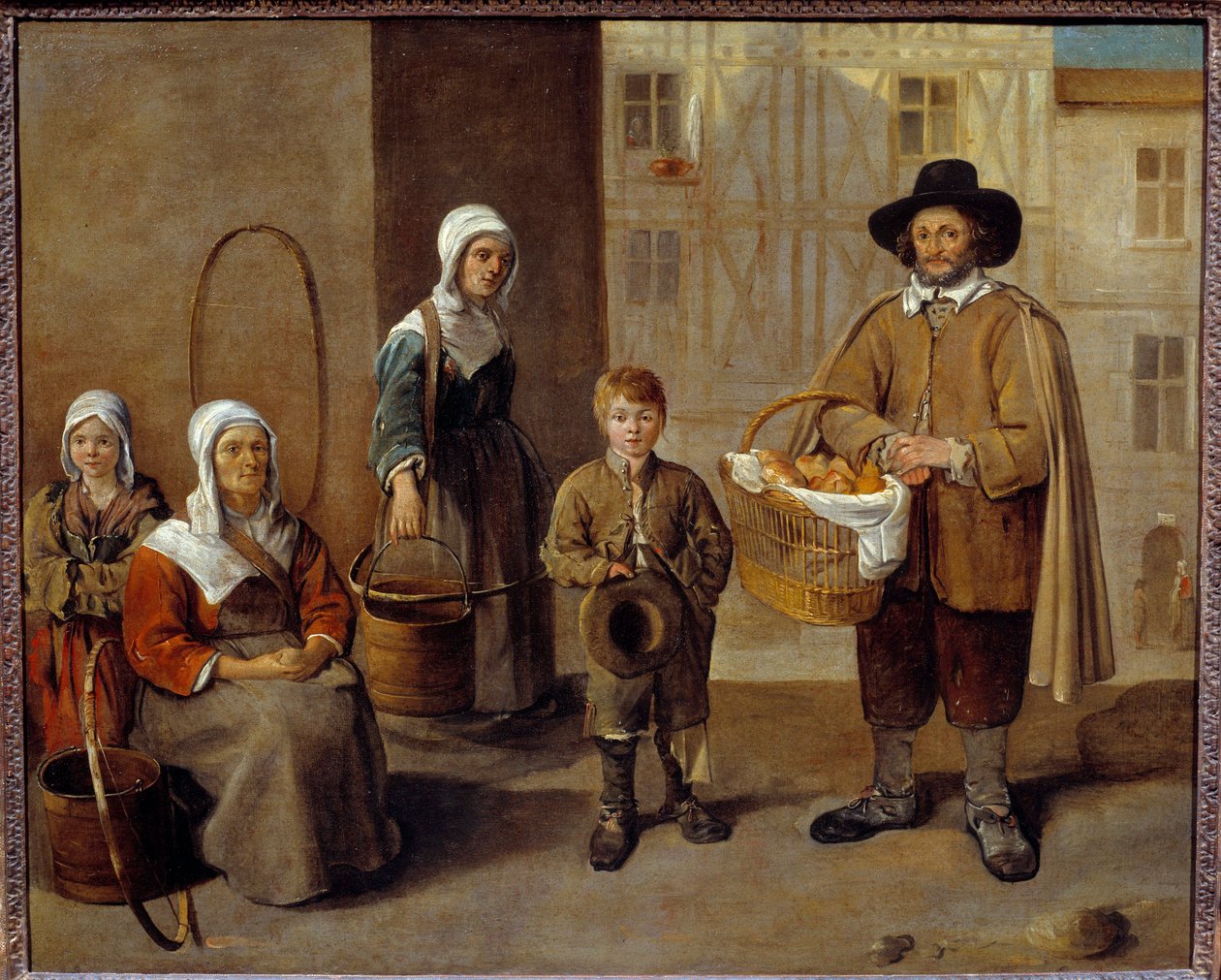 The Water Breader Merchant Målning av Jean Michelin (1623-1695) 1650 Sön. 0,77x0,97m av Jean Michelin