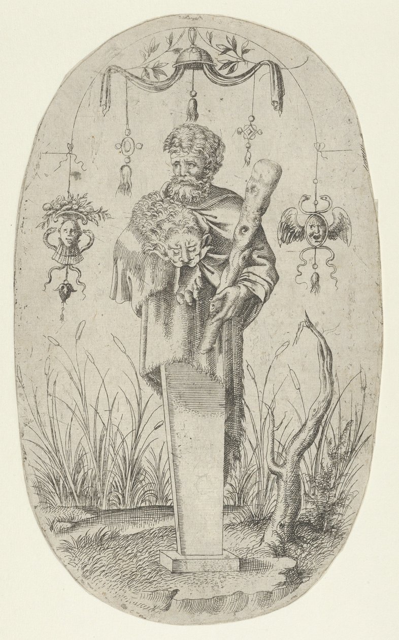 Herkules med sin klubba, 1535-55. av Jean Mignon