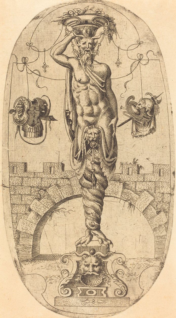 Satyr med vridna ben av Jean Mignon