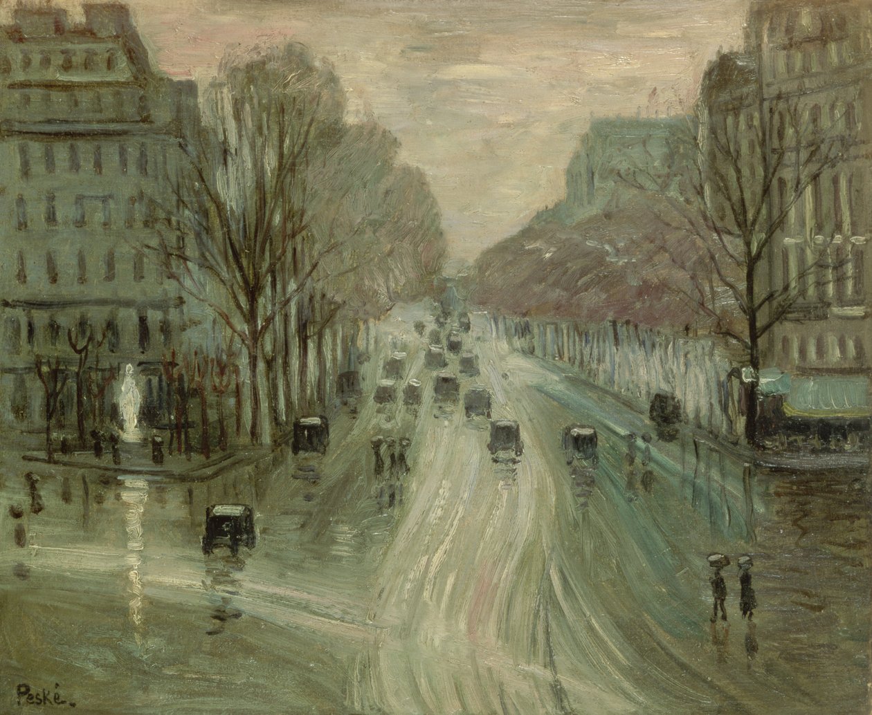 Paris under snö av Jean Misceslas Peske
