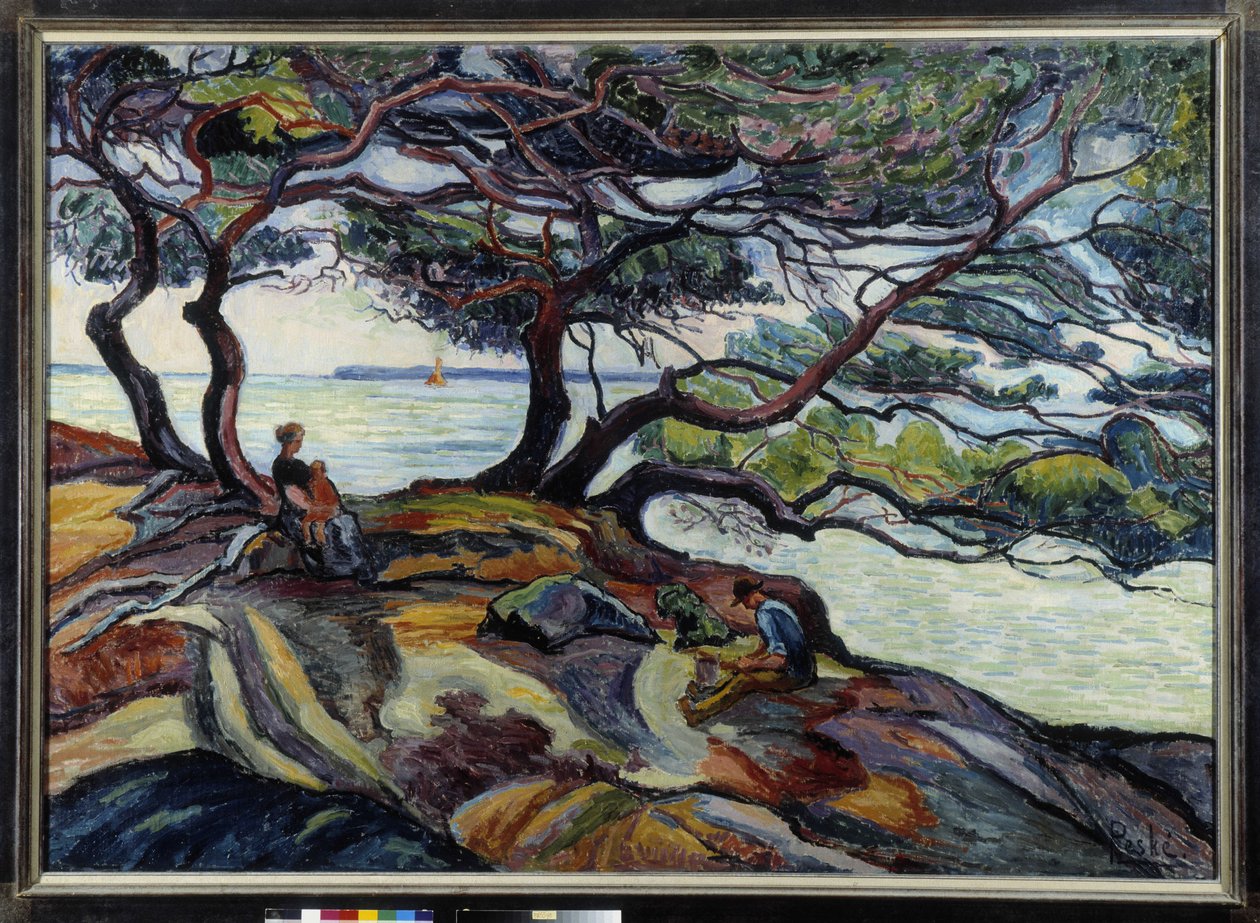 Iles of Hyeres sedan Kap Brenat av Jean Misceslas Peske