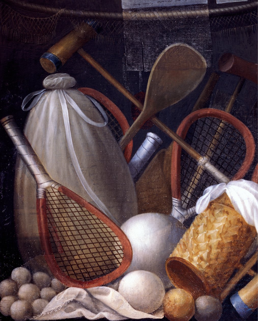Allegory of Games, panel målad av Jean Mosnier (1600-1656). Beauregard slott, Loir-et-Cher, Frankrike. av Jean Monier or Mosnier