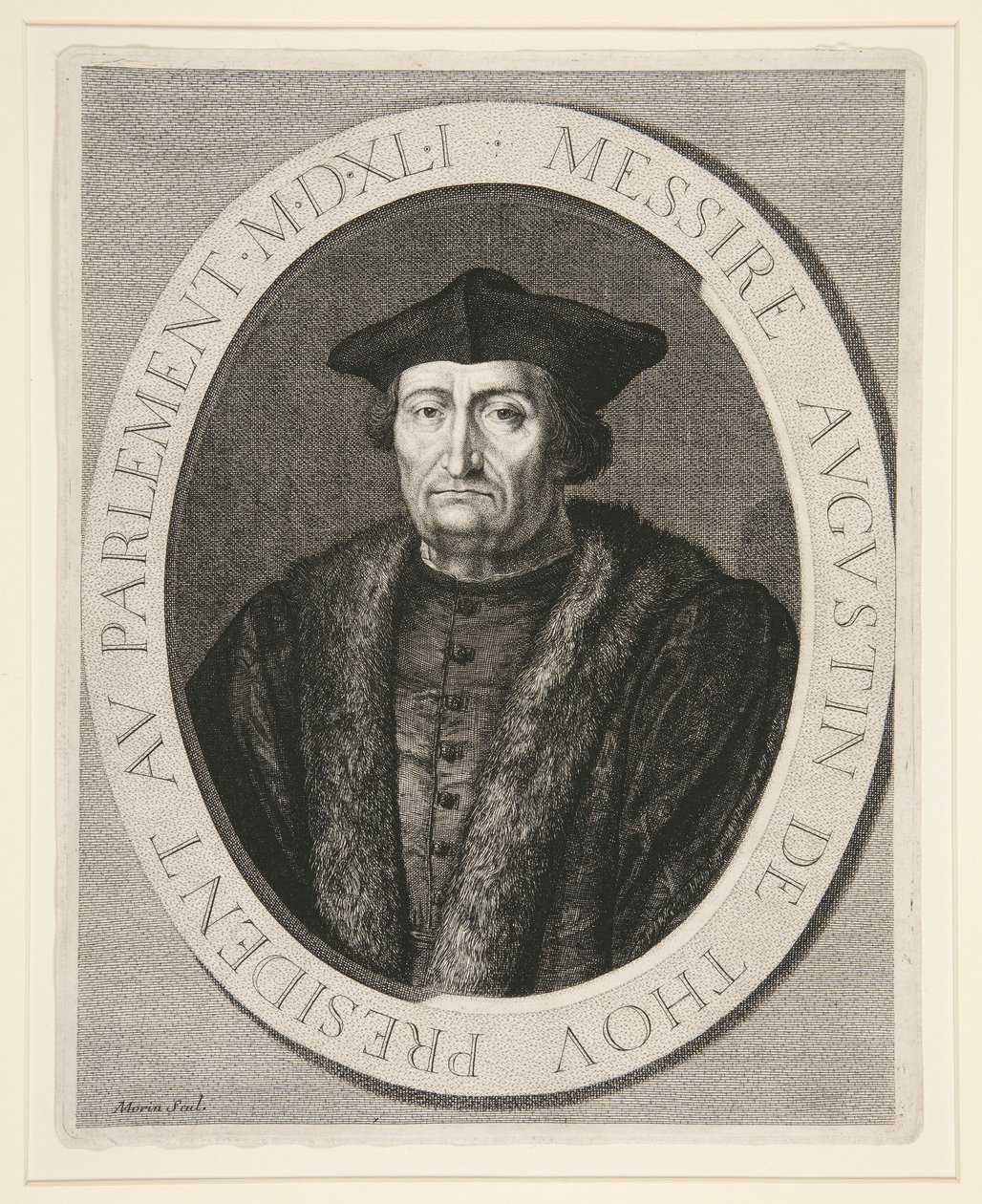 Augustin de Thou, president i Paris parlament från 1535 till 1544 av Jean Morin