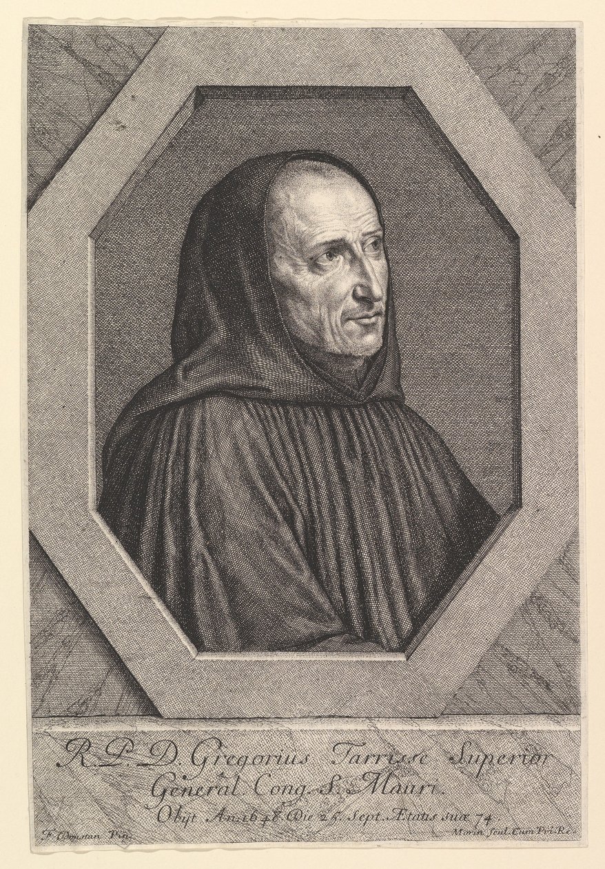 Dom Gregoire Tarrisse, överordnad general för kongregationen Saint-Maur. av Jean Morin