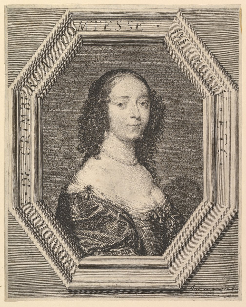 Honorine de Grimberghe, grevinnan av Bossu av Jean Morin