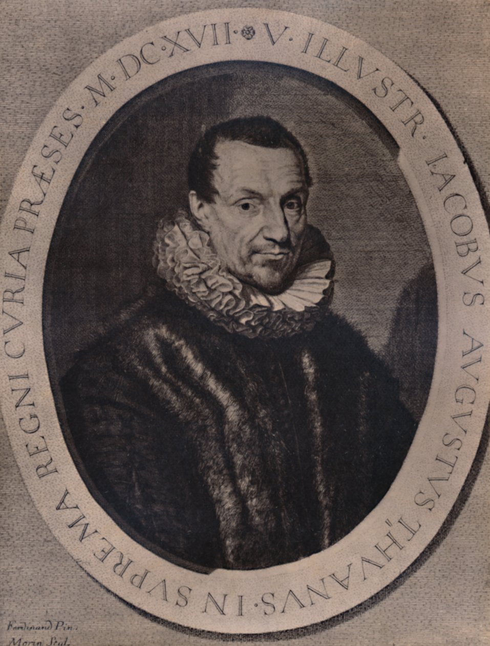 Jacques Auguste de Thou, fransk historiker och boksamlare, 1600-talet 1894 av Jean Morin
