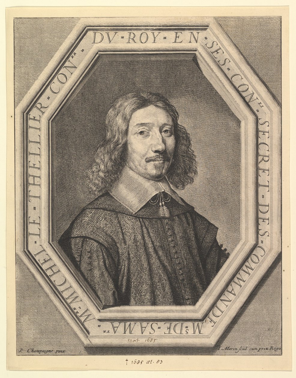 Michel Le Tellier, kungens rådgivare, 1620-50. av Jean Morin