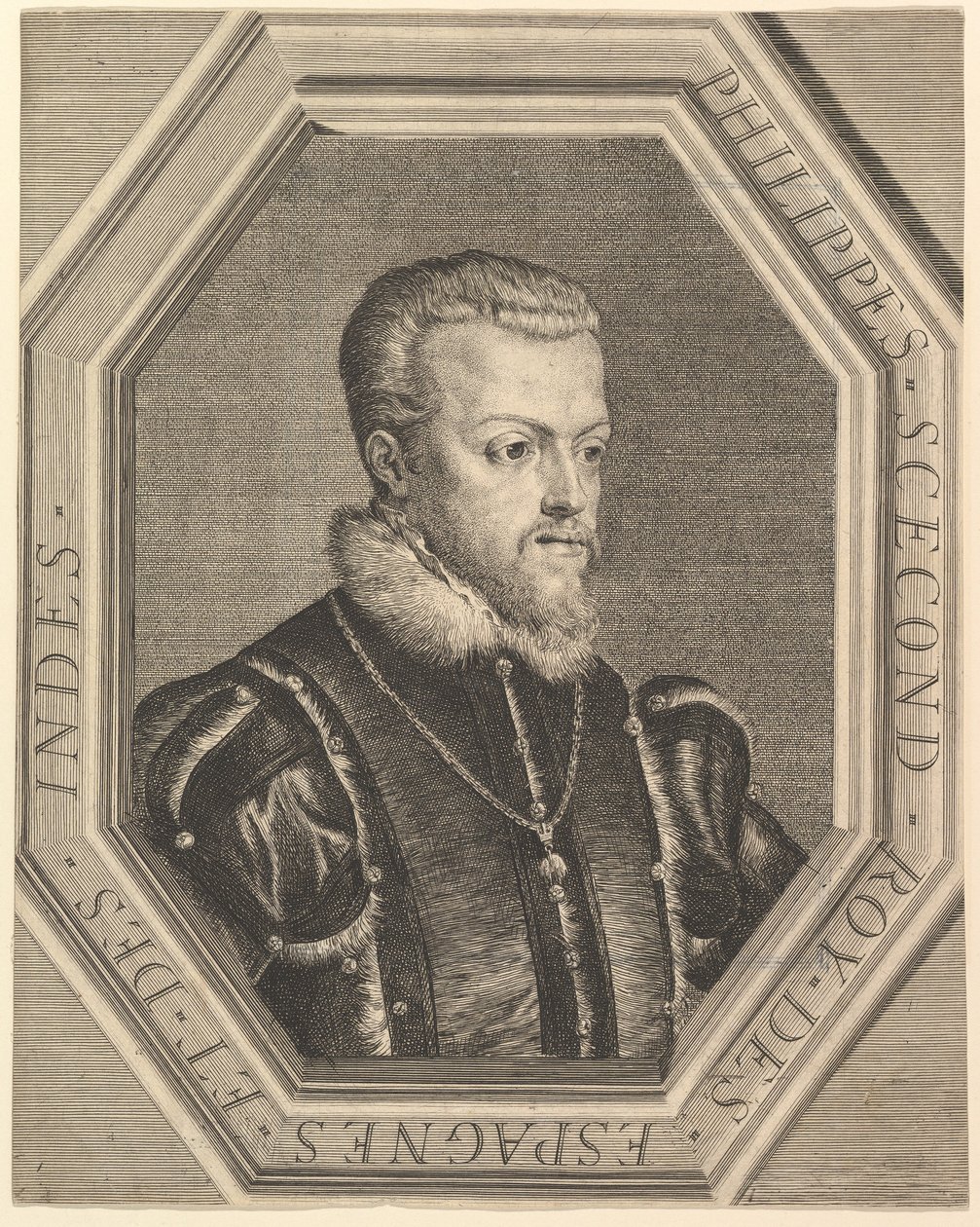 Filip II, kung av Spanien. av Jean Morin