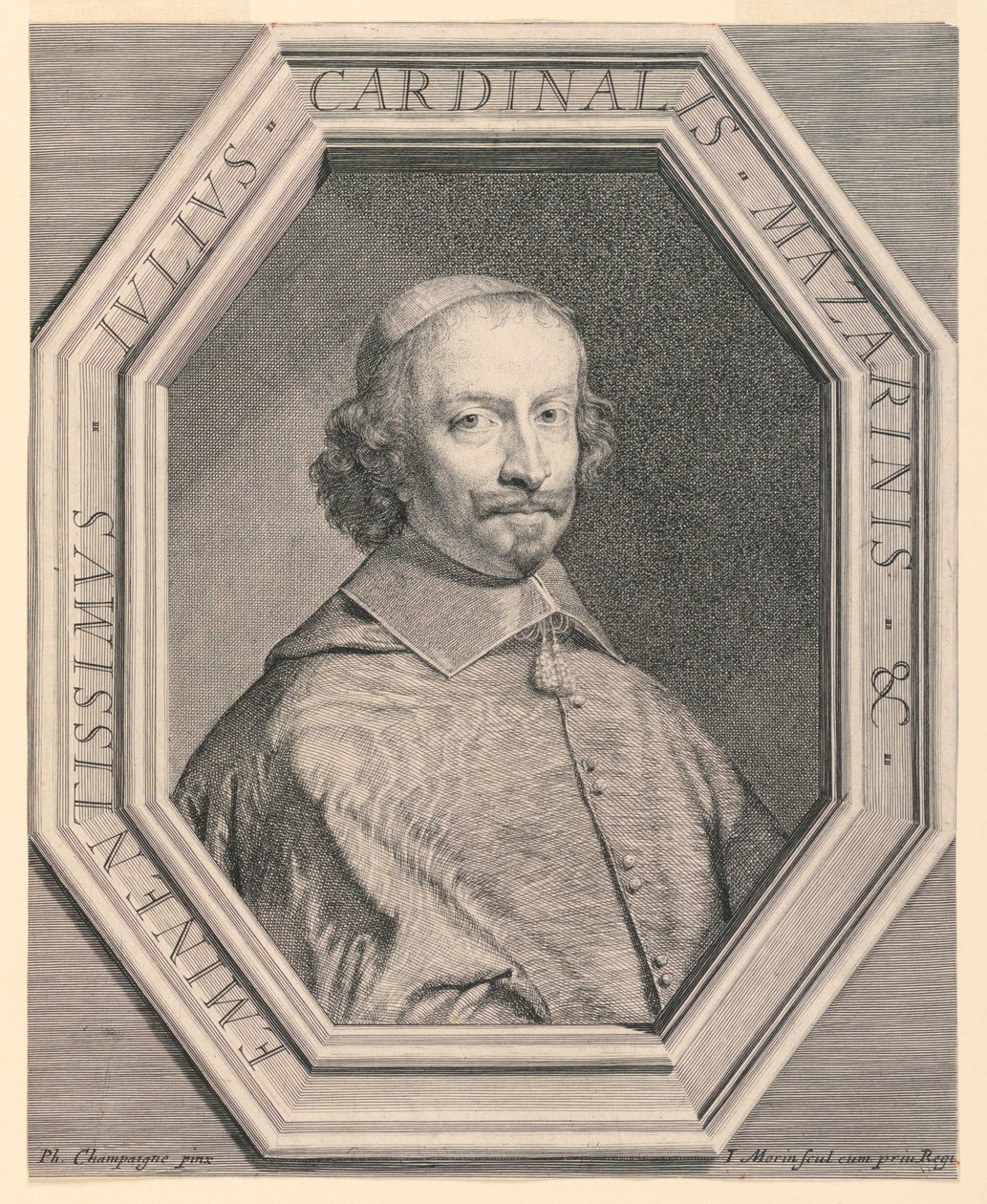 Porträtt av kardinal Mazarin av Jean Morin