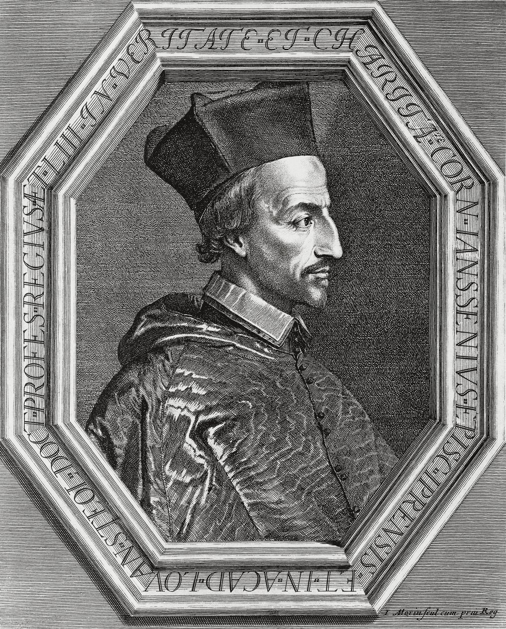 Porträtt av Corneille Janssens (Cornelius Jansen av Jean Morin