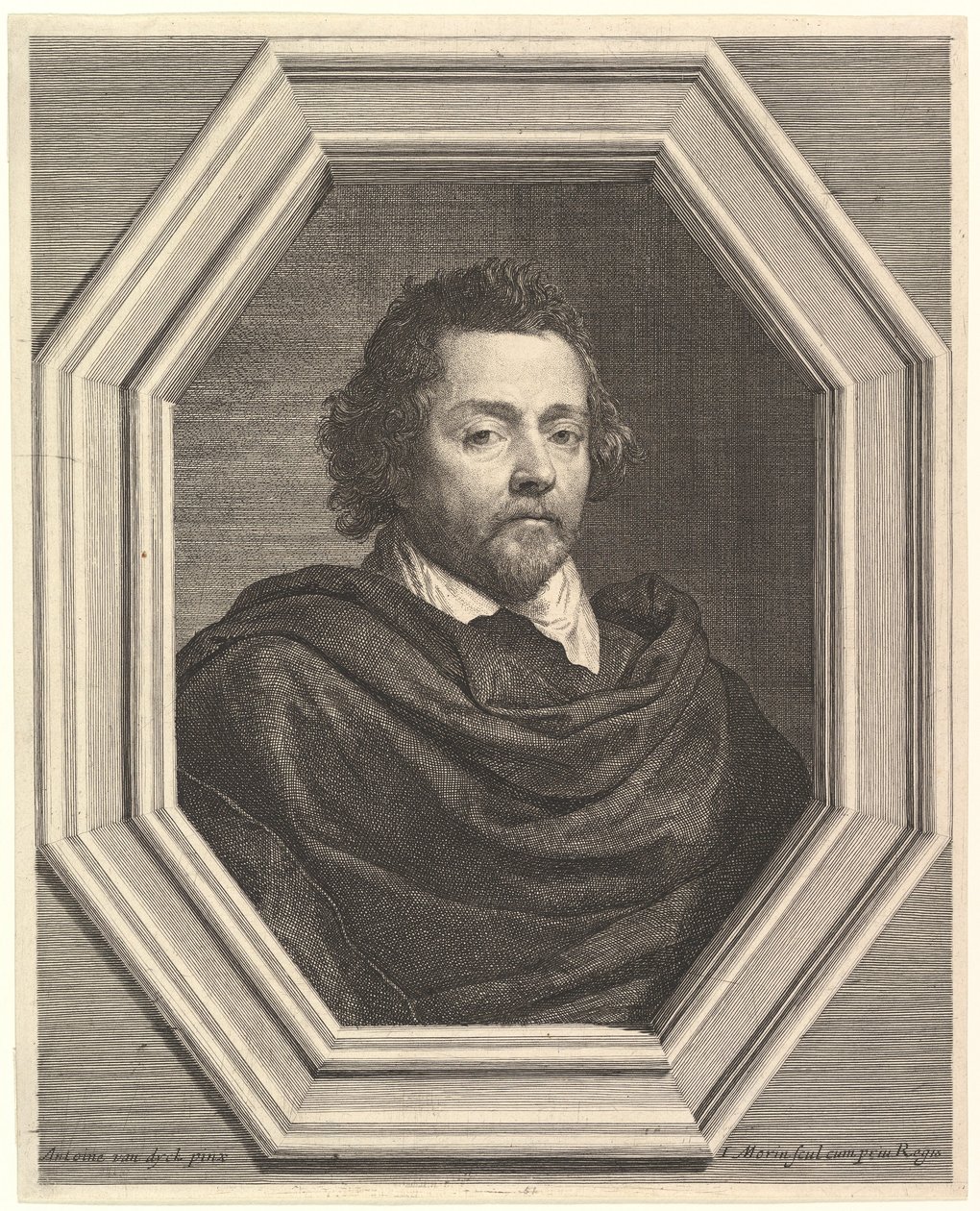 Porträtt av Nicolas Chrystin, 1600-talet. av Jean Morin