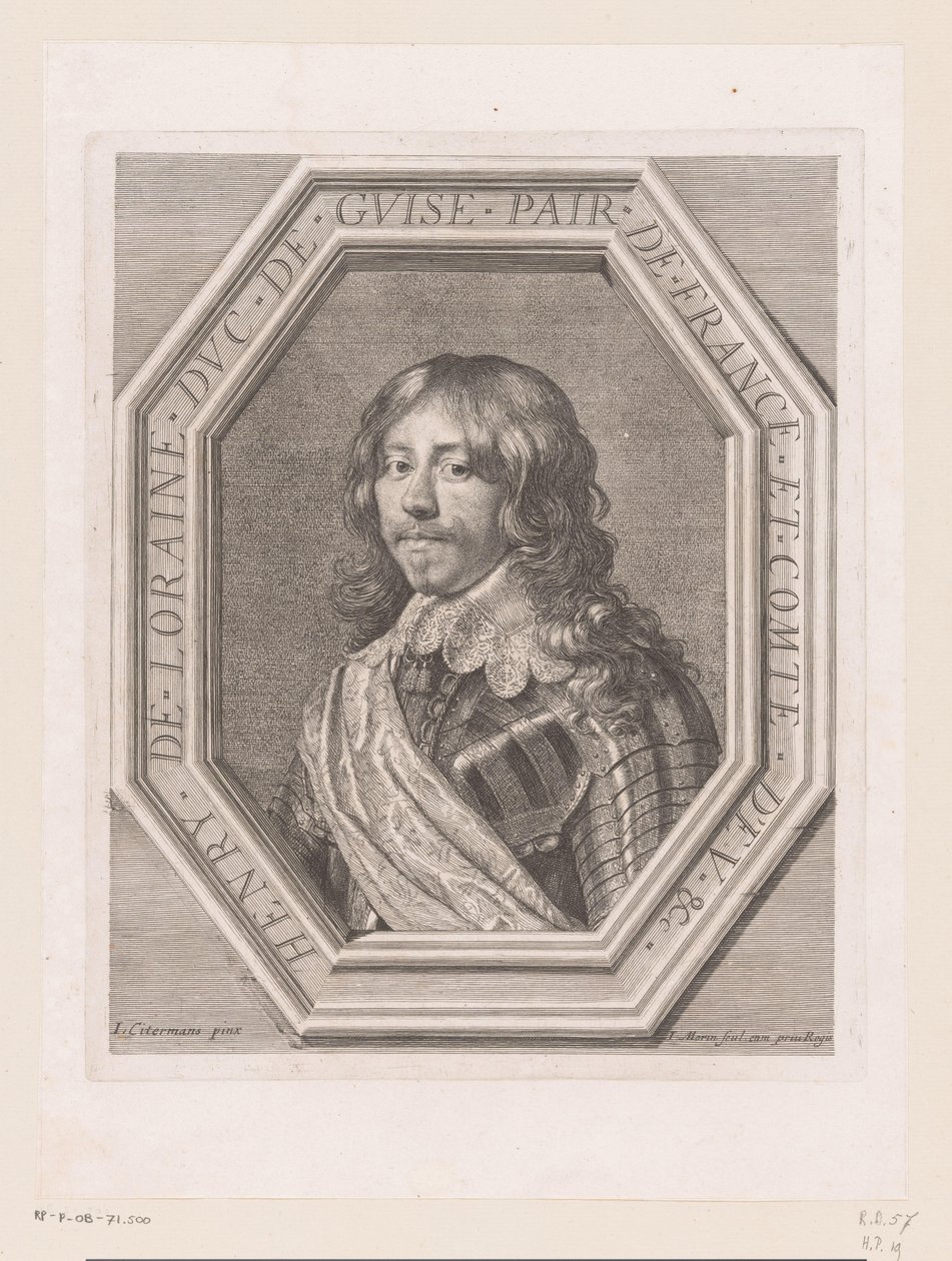 Porträtt av Henrik II de Lorraine, hertig av Guise av Jean Morin