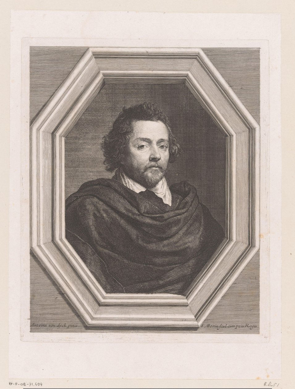 Porträtt av Nicolas Chrystin av Jean Morin