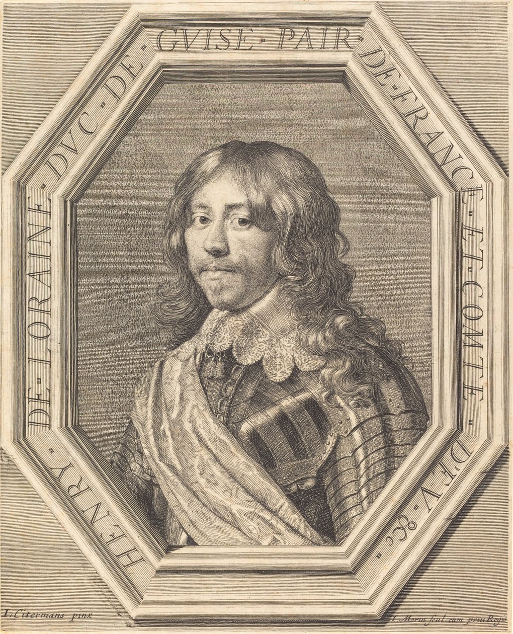 Henrik av Lorraine, hertig av Guise av Jean Morin after Justus Sustermans