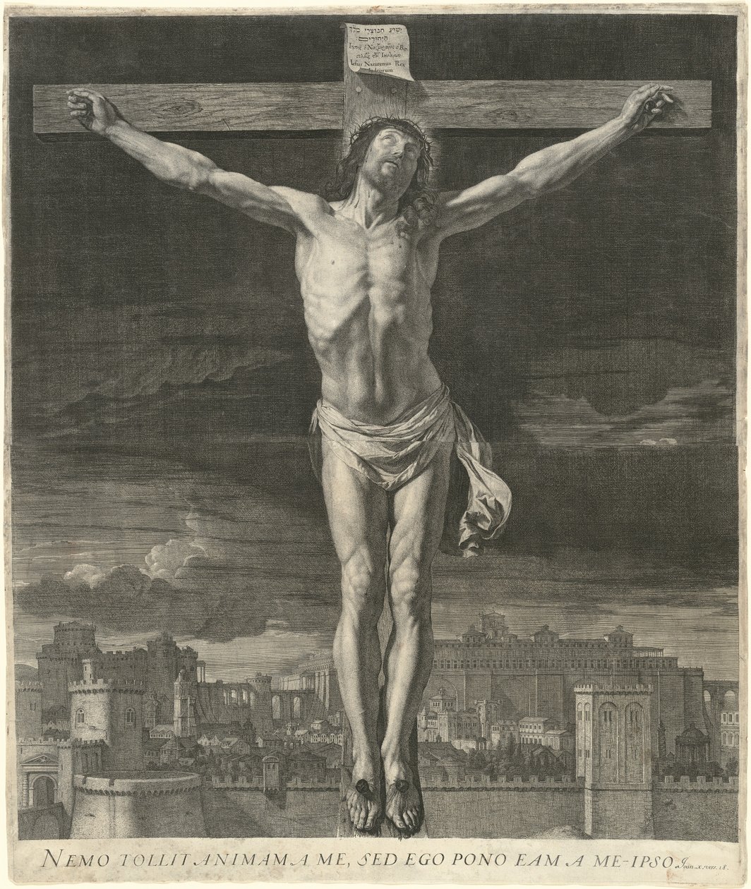 Kristus dör på korset av Jean Morin, after Philippe de Champaigne