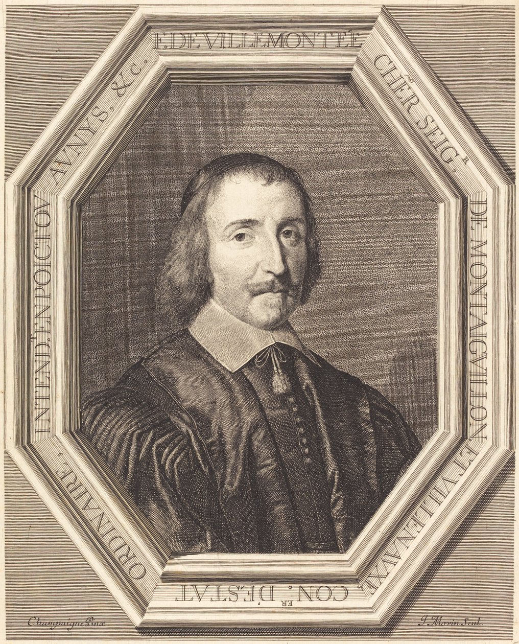 Francois de Villemontee av Jean Morin after Philippe de Champaigne