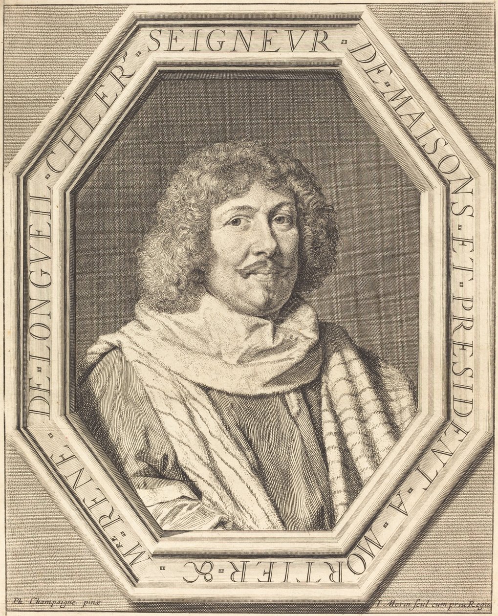 René de Longueil, markis av Maisons av Jean Morin after Philippe de Champaigne