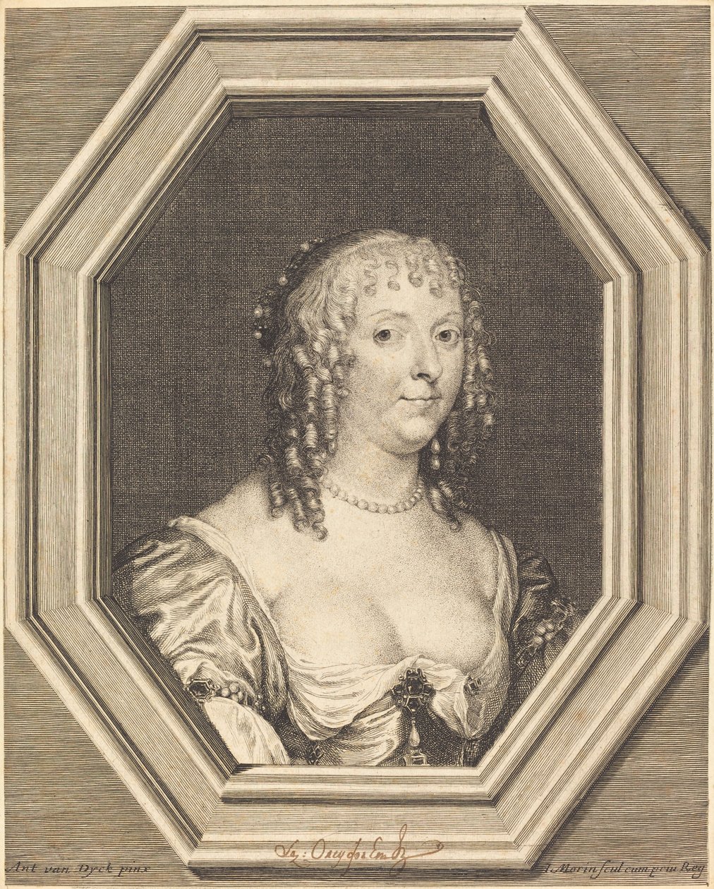 Anne Sophie Herbert, grevinna av Carnarvon av Jean Morin after Sir Anthony van Dyck