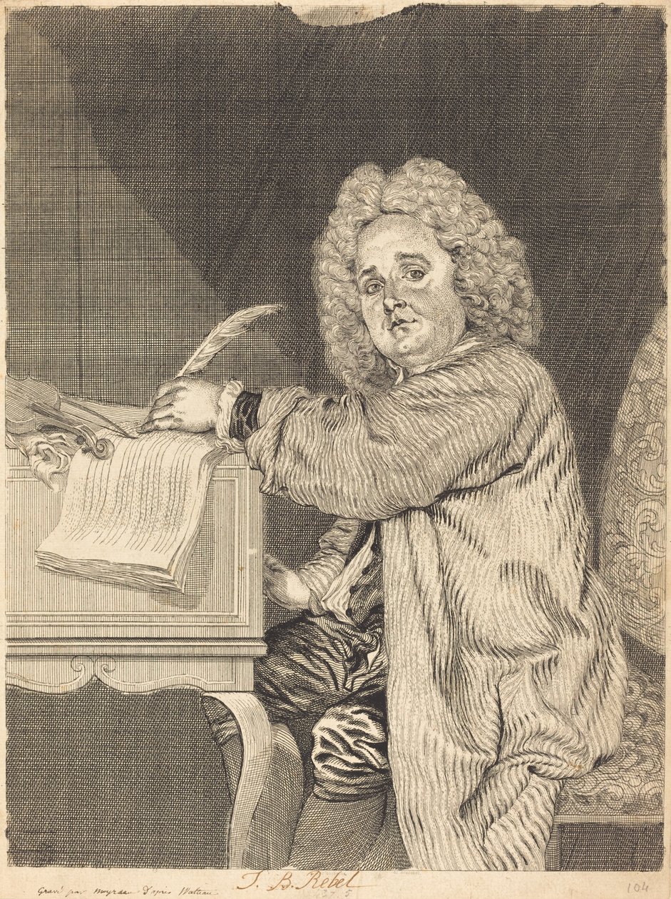 J B. Rebell av Jean Moyreau, Antoine Watteau