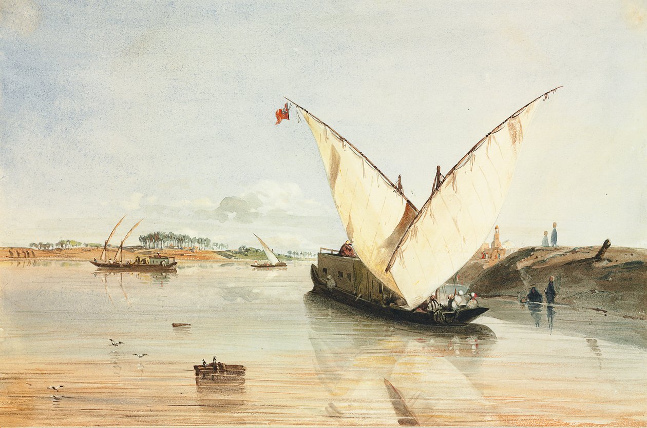 Nilens båt av Jean Nicolas Henri de Chacaton