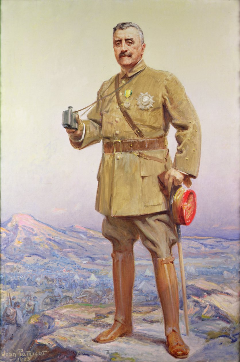 Porträtt av Louis-Félix Franchet Esperey (1856-1942), marskalk av Frankrike (1832-1942) av Jean Patricot