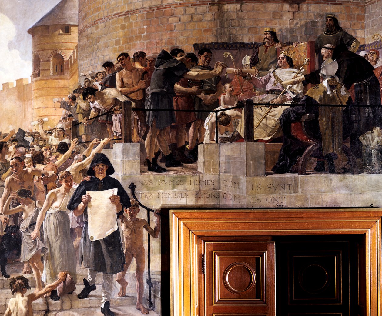 Ludvig VI av Frankrike beviljar medborgarna i Paris deras första stadga, 1100-talet c1858-1921 av Jean Paul Laurens