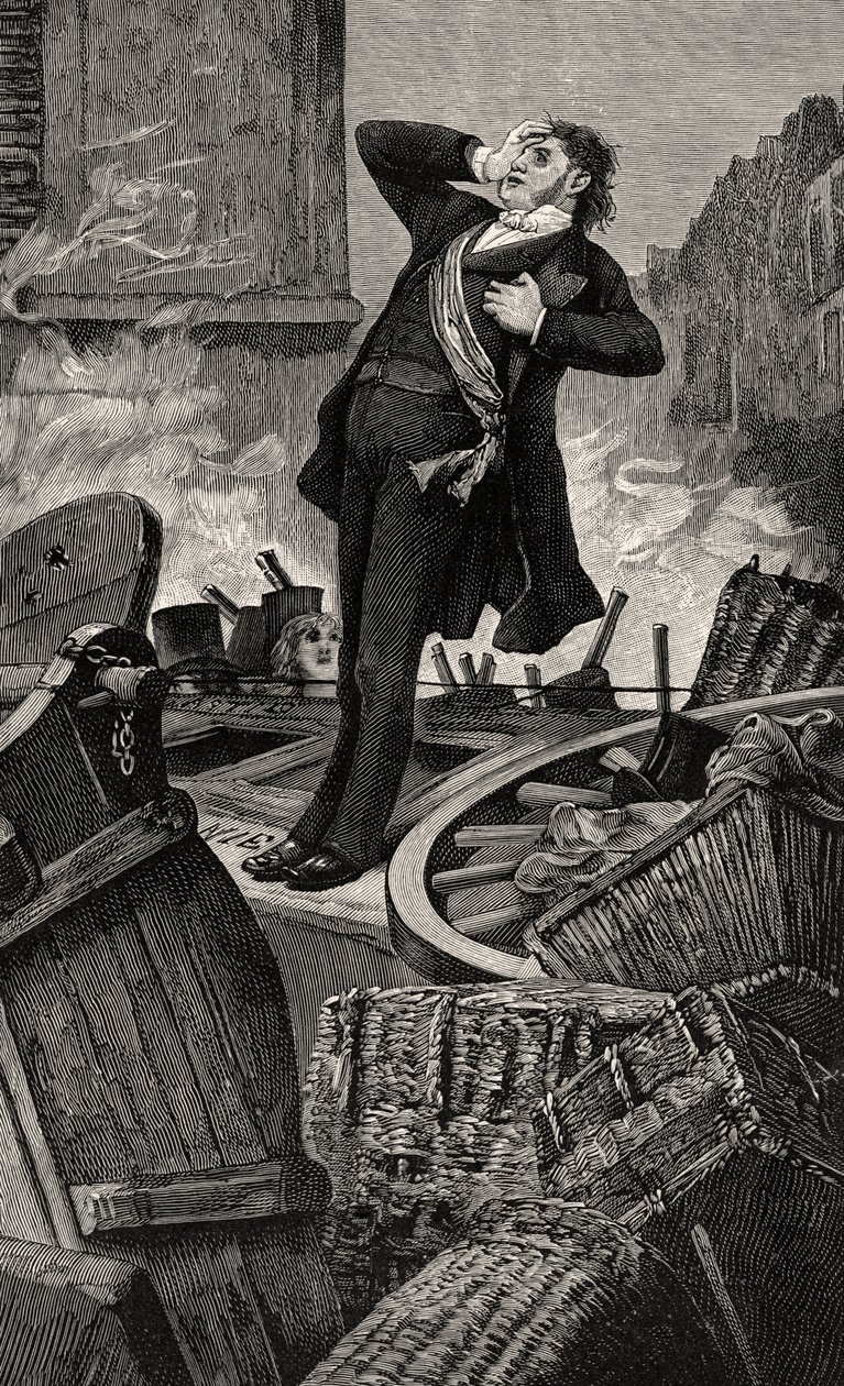 Baudins död - illustration från Histoire d