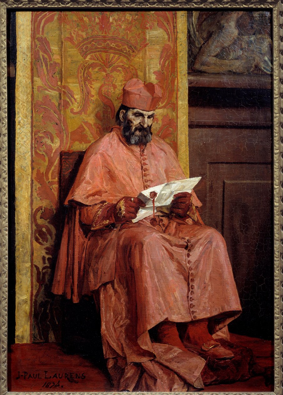 Kardinalen. Målning av Jean Paul Laurens (1838-1921) av Jean Paul Laurens