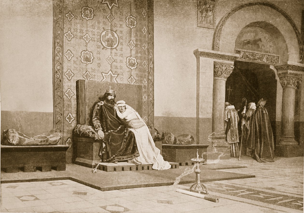 Exkommunikationen av Robert den fromme, illustration från 