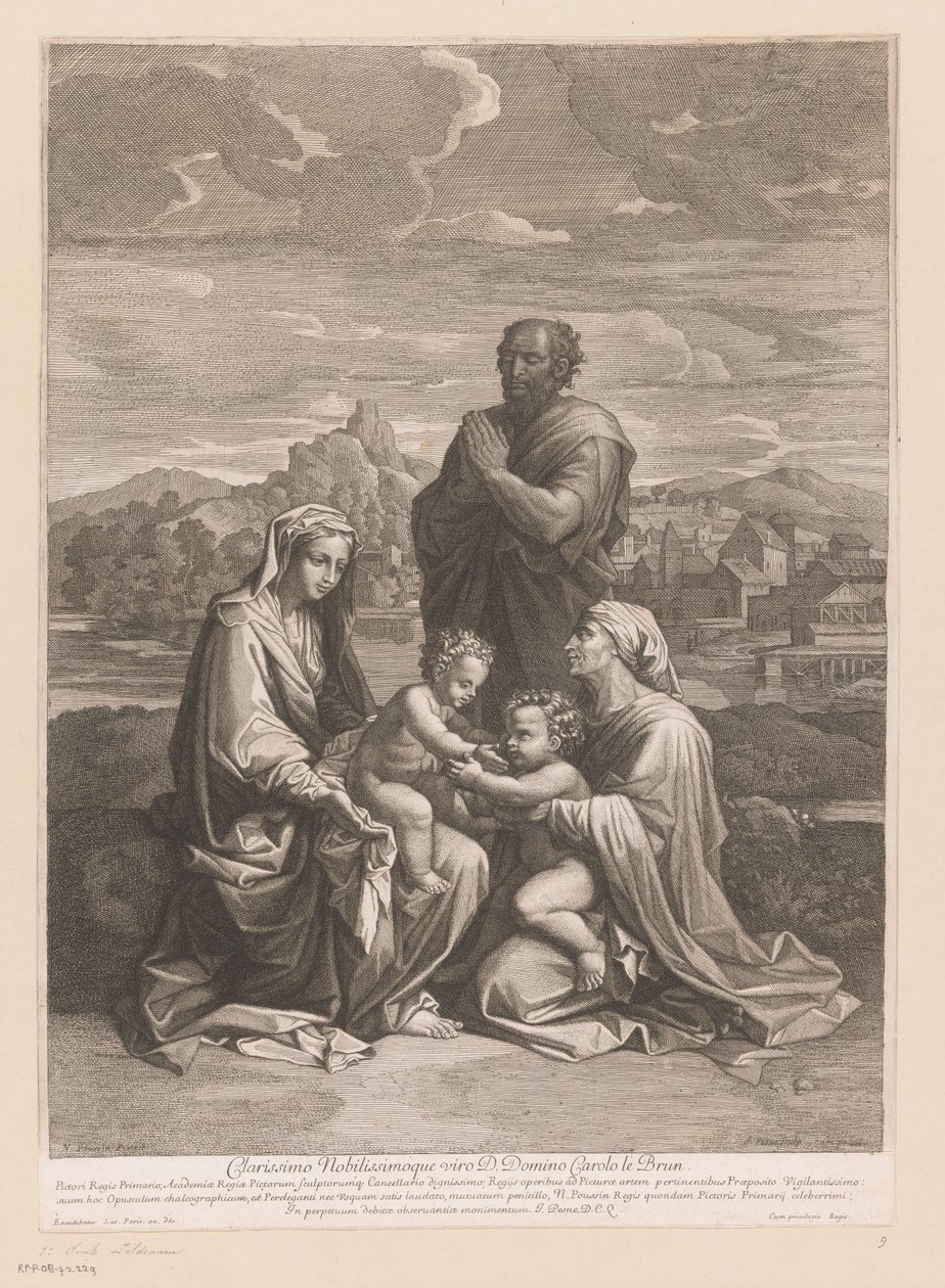 Heliga familjen med Elisabeth och John av Jean Pesne