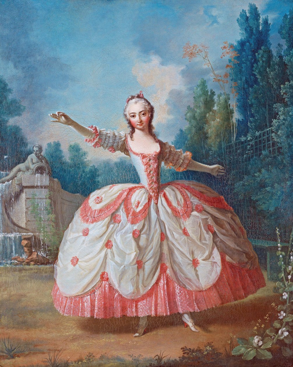 Porträtt av Barbara Campanini (1721-1799), känd som La Barbarina (La Barberina) - Målning av Jean Philippe Delaroche (1710-1767) - 1721 - Olja på trä - 68,5x56,5 - Privat samling av Jean Philippe de La Roche