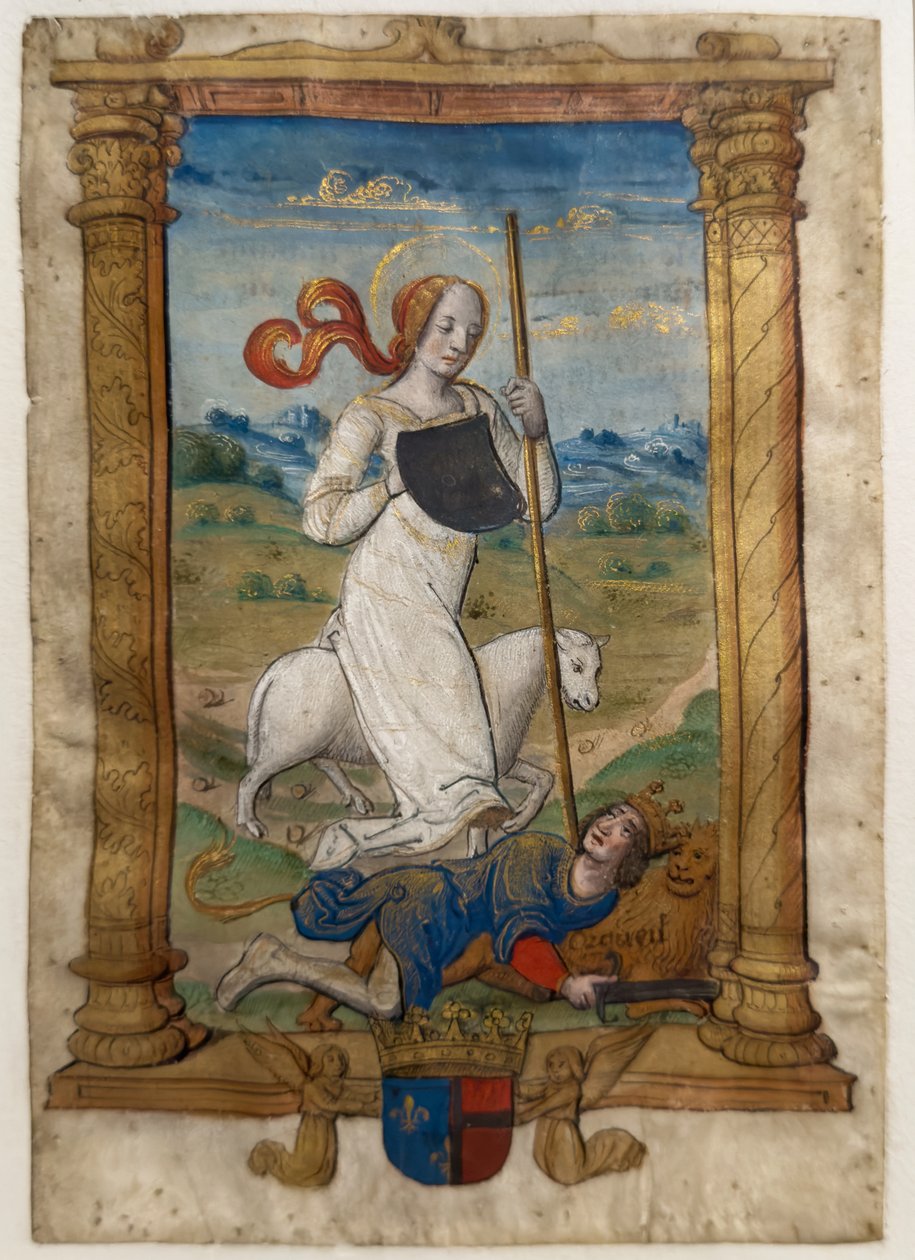 Ödmjukhet och stolthet. Les rondeaux des vertus, efter 1515 (Målat och illuminerat pergament) av Jean Pichore