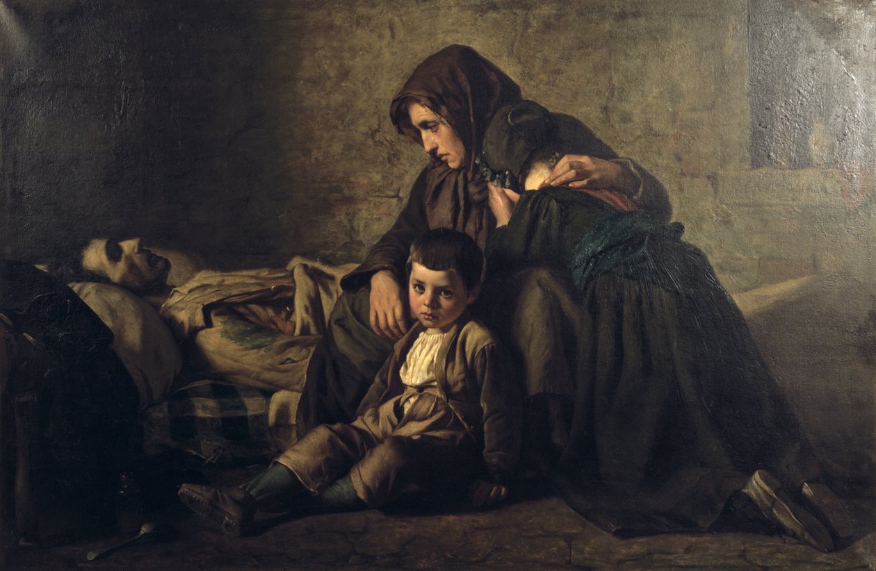 Målning, titel okänd, mitten av 1800-talet av Jean Pierre Alexandre Antigna