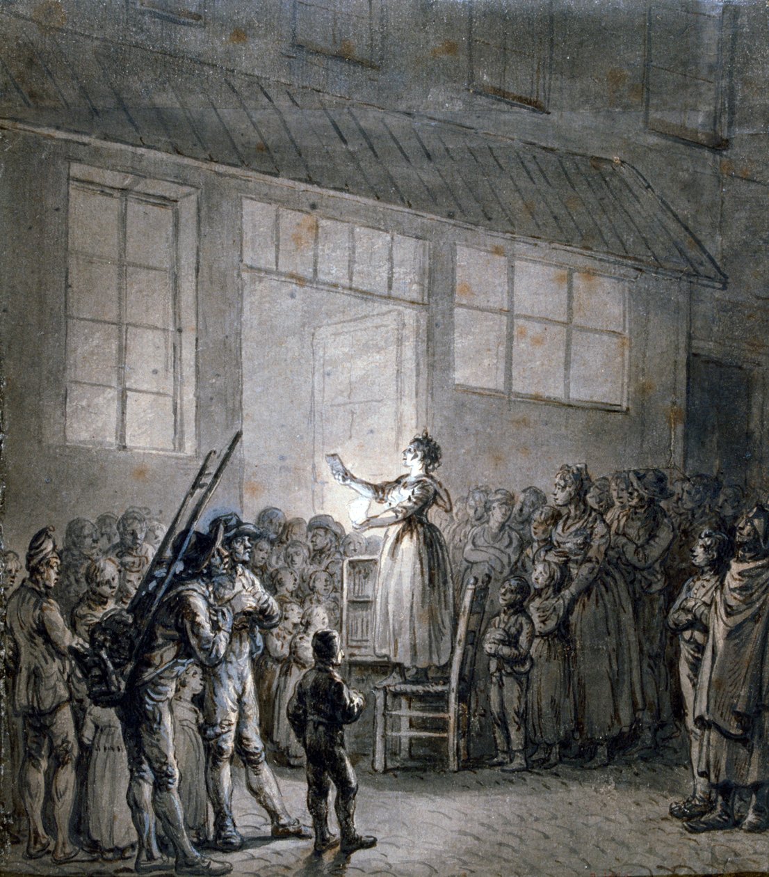 En populär sångare, 1800-talet av Jean Pierre Norblin de La Gourdaine