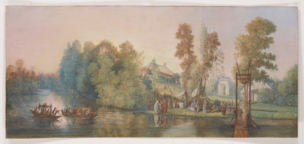 Galant scen: picknick vid en sjö, 1787 av Jean Pierre Norblin de La Gourdaine