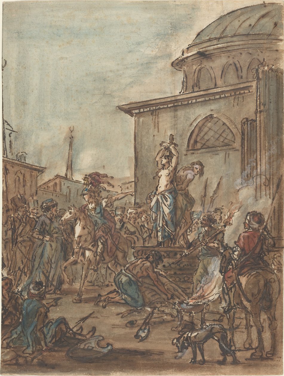 Olindo och Sophronia räddade av Clorinda av Jean Pierre Norblin