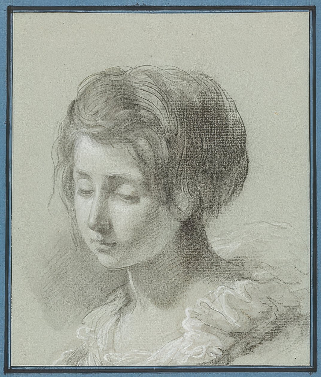 Porträtt av en ung kvinna. Omkring 1781 av Jean Pierre Saint Ours