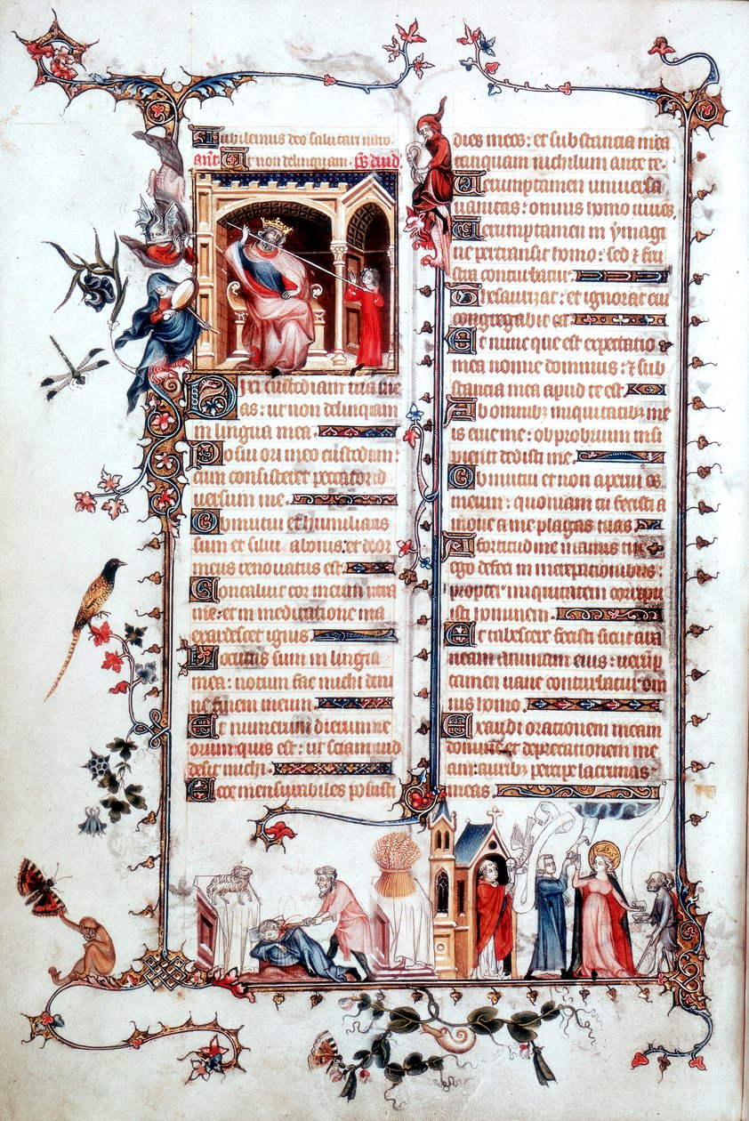 Sida från Belleville Breviary 1323-1326 av Jean Pucelle
