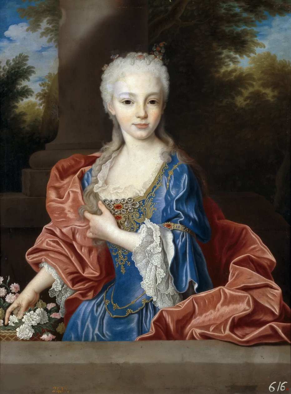 Mariana Victoria av Spanien 1718-1781, före 1725. av Jean Ranc