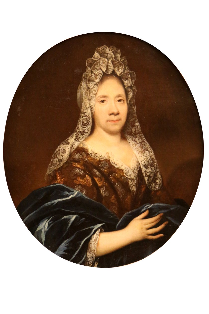 Porträtt av en stor dam. av Jean Ranc
