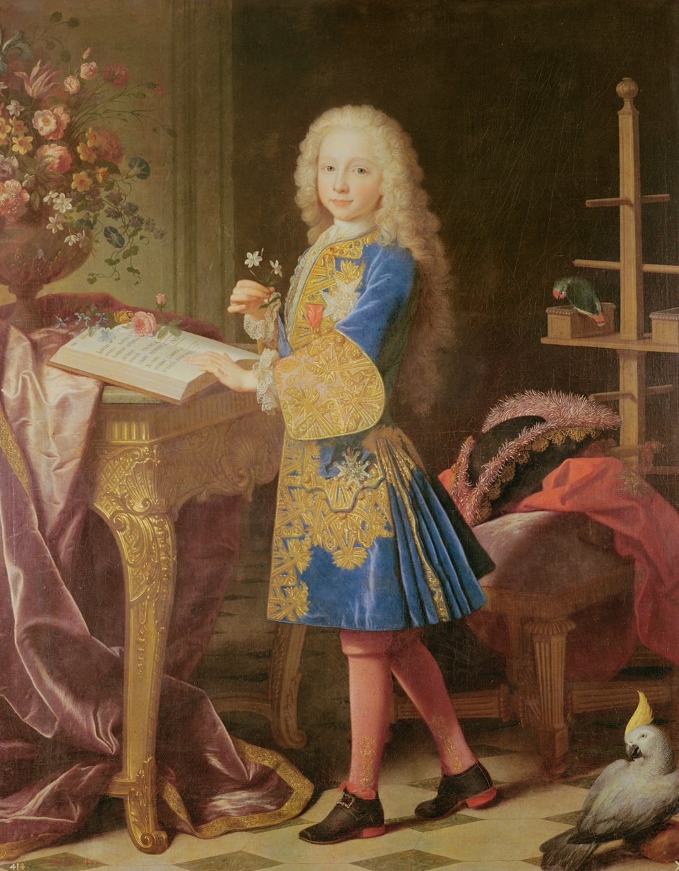 Porträtt av Karl av Bourbon, ca 1725-35 (olja på duk) av Jean Ranc