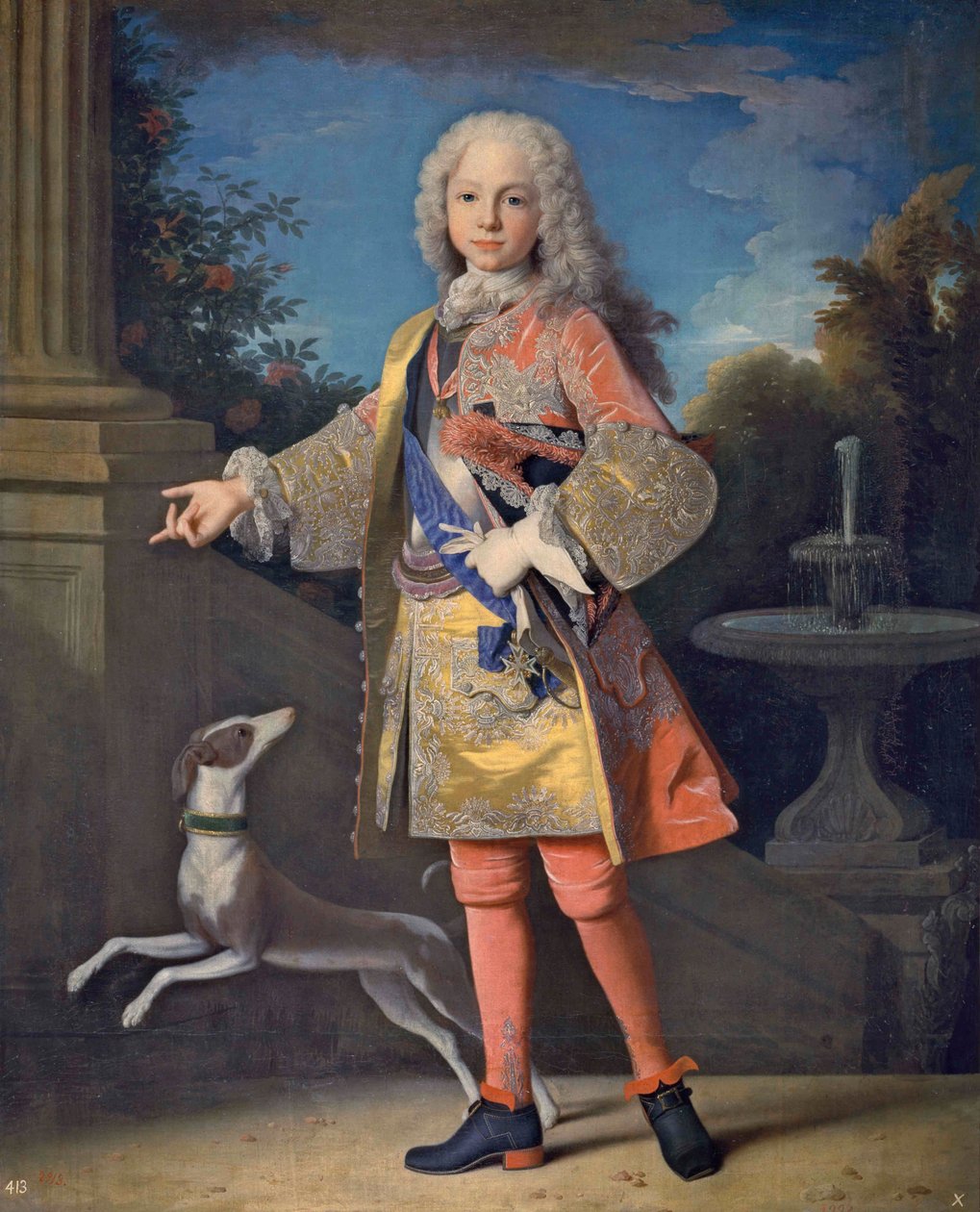 Porträtt av Ferdinand VI av Spanien 1713-1759, ca 1723. av Jean Ranc