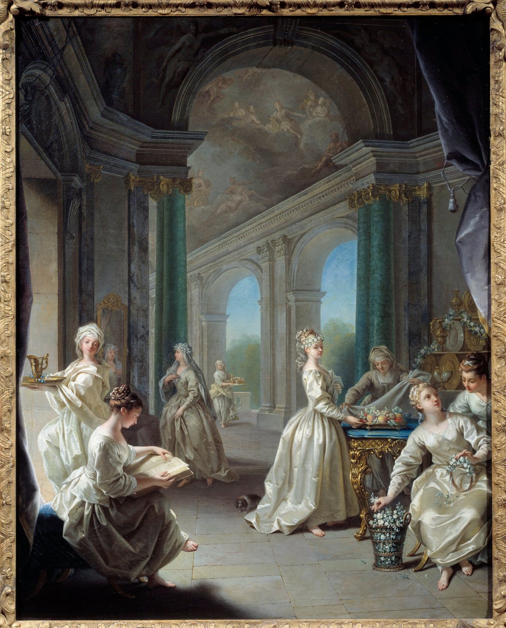 Moderna jungfrur. Målning av Jean Raoux (1677 - 1734) av Jean Raoux