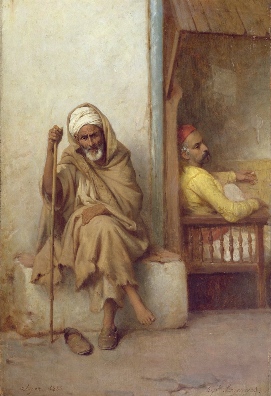 Algeriska män vilar, 1882 av Jean Raymond Hippolyte Lazerges
