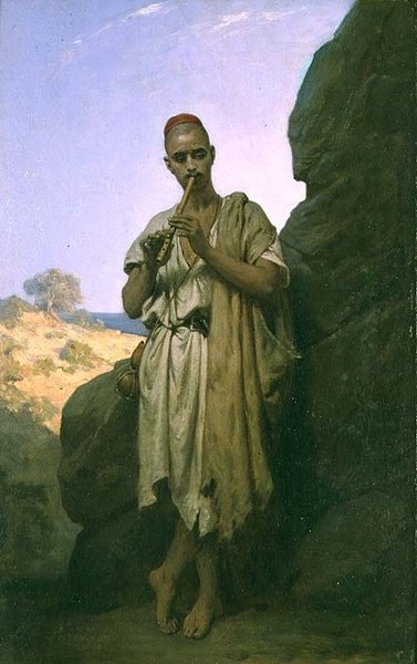 En arabisk musiker av Jean Raymond Hippolyte Lazerges