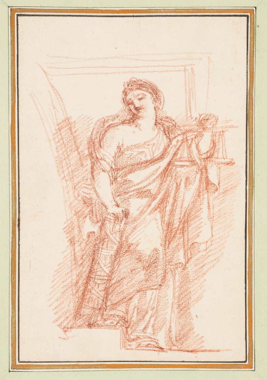 Allegorisk figur av rättvisa med fasces av Jean Robert Ango