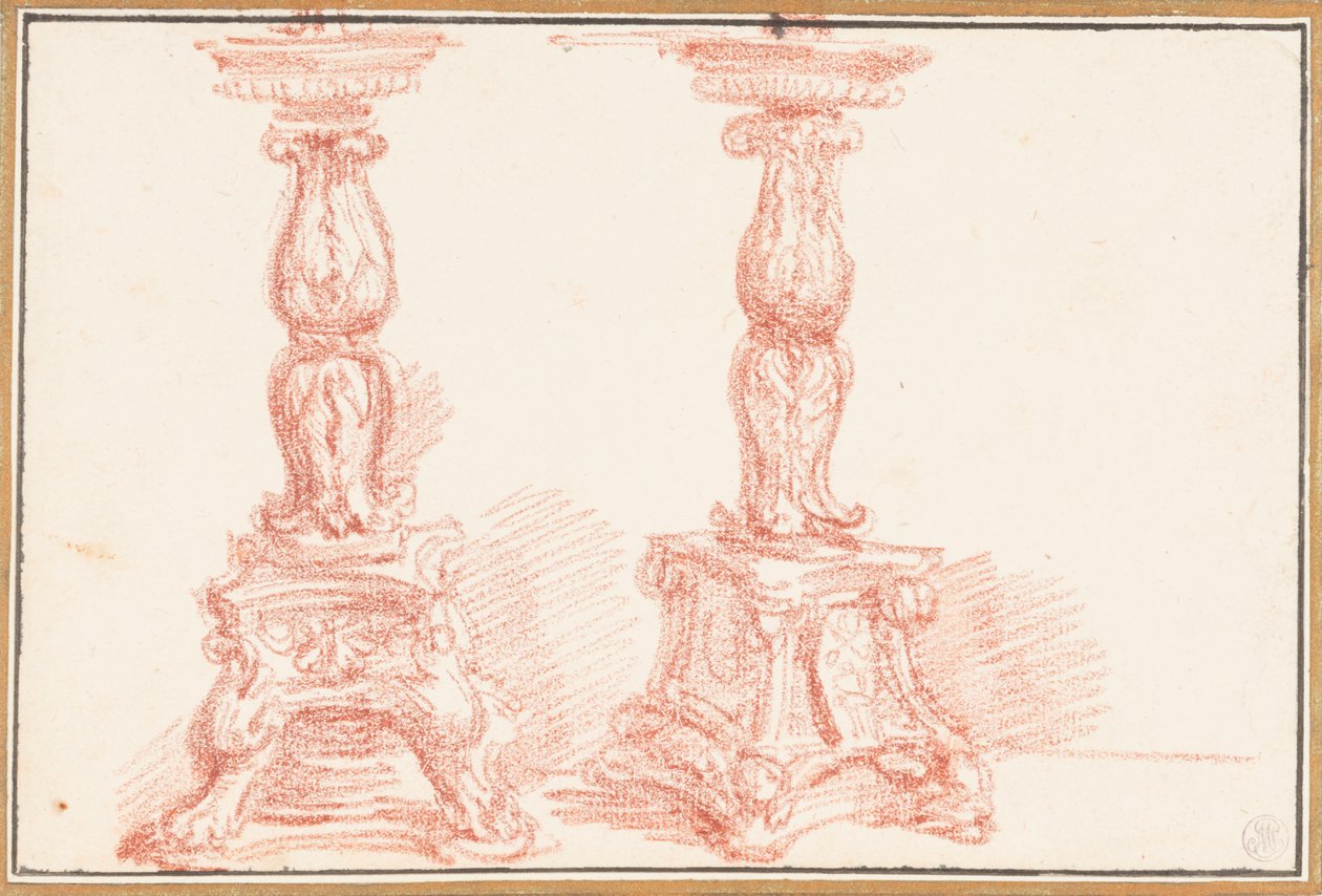 Studie av kandelabrar av Jean-Robert Ango