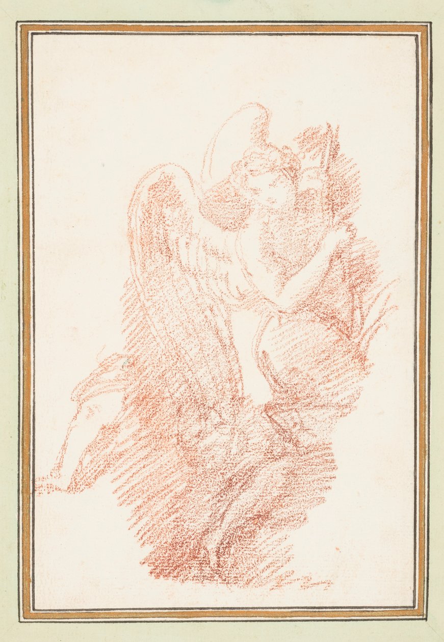 Bevingad figur med rosett av Jean Robert Ango