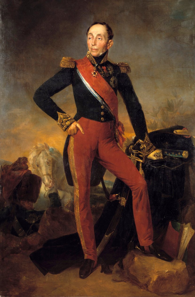 Hellängdsporträtt av Emmanuel, Marquis de Grouchy av Jean Sebastien Rouillard