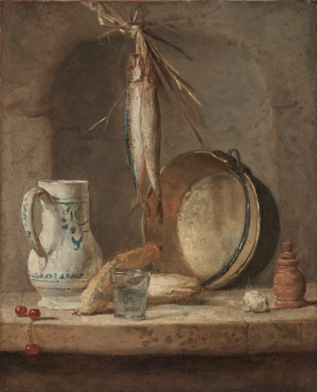 Stilleben med sillar av Jean Baptiste Simeon Chardin